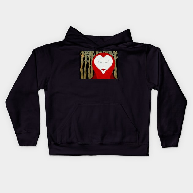 Child in Red Hood Kids Hoodie by Hereticwerks